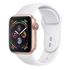 BStrap Soft Silicone pašček za Apple Watch 42/44/45mm, White