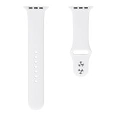 BStrap Soft Silicone pašček za Apple Watch 42/44/45mm, White