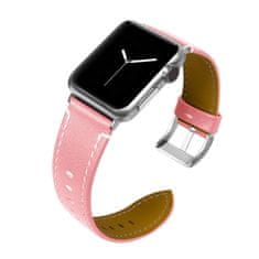 BStrap Leather Italy pašček za Apple Watch 42/44/45mm, Pink