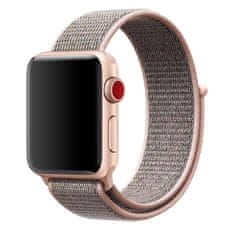 BStrap Nylon pašček za Apple Watch 42/44/45mm, Rose Gold