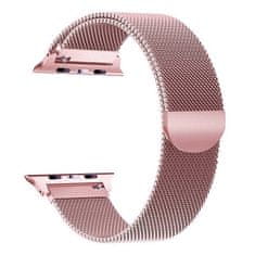 BStrap Milanese pašček za Apple Watch 42/44/45mm, Rose Pink