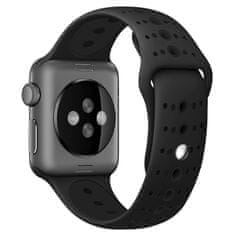 BStrap Silicone Sport pašček za Apple Watch 42/44/45mm, Black