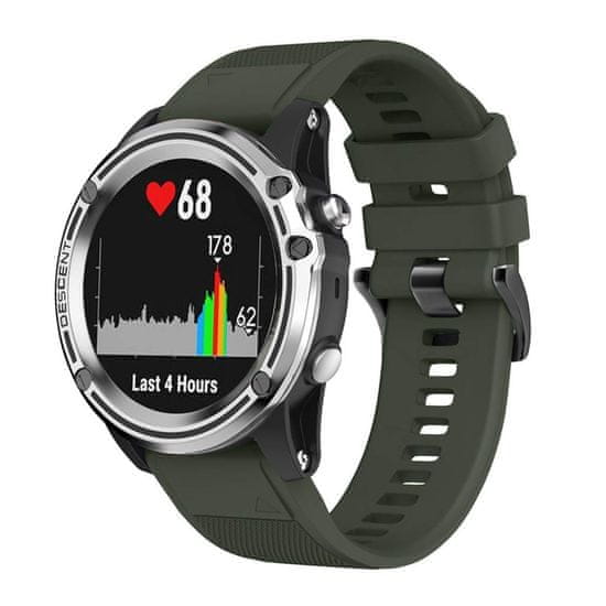 BStrap Silicone Acton pašček za Garmin Fenix 5s / 5s Plus, army green