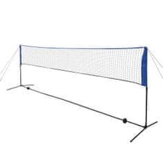 Greatstore Komplet mreže za badminton s perjanicami 500x155 cm