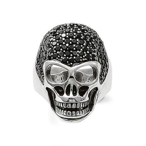 Thomas Sabo Prstan "Lobanja" , TR1705-051-11-58, Sterling Silver, 925 Sterling srebro, pocrnjeno, cirkonij črno