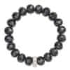 Thomas Sabo "Obsidijanska" zapestnica , X0035-023-11-S, Charm Club, 925 Sterling srebro, obsidijan