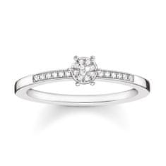 Thomas Sabo Prstan "Peneči krog" , D_TR0022-725-14-52, Sterling Silver, 925 Sterling srebro, bel diamant