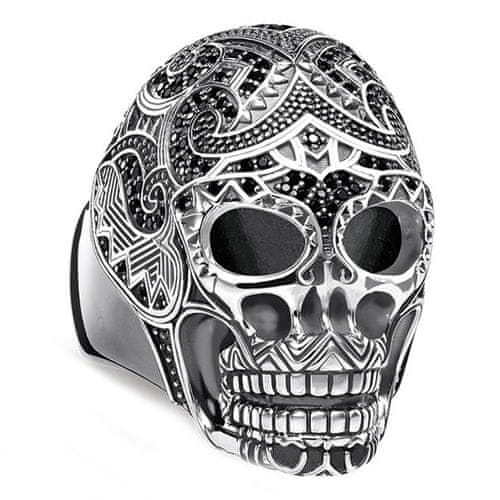 Thomas Sabo Prstan "Maorijska lobanja" , TR2132-643-11-62, Sterling Silver, 925 Sterling srebro, pocrnjeno, cirkonij črno