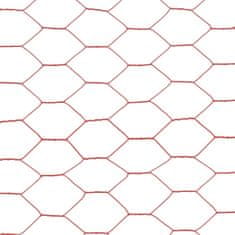 Vidaxl Žična mreža za ograjo jeklo s PVC oblogo 25x1,2 m rdeča