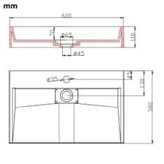 Vidaxl Umivalnik 60x38x11 cm liti mineral/ liti marmor bel