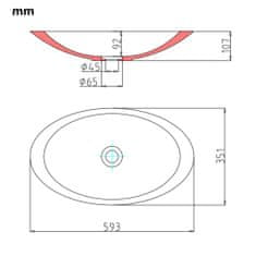 Vidaxl Umivalnik 59,3x35,1x10,7 cm mineralna litina/marmor bel