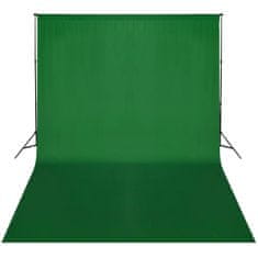 Greatstore Podporni sistem za ozadje 300 x 300 cm zelene barve