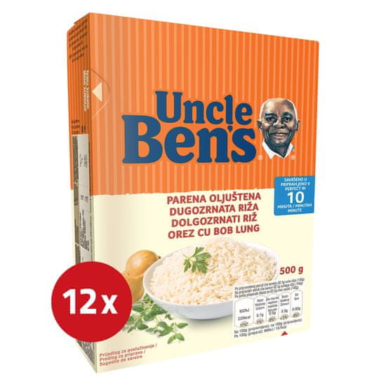 Uncle Ben's dolgozrnati riž, 10 min, 12 x 500 g