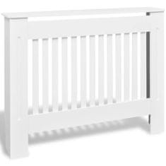 Greatstore Dekorativen Pokrov/Omarica za Radiator 112 cm MDF Bele Barve