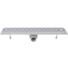 Greatstore Kanaleta za tuš 2 kosa črte 630x140 mm nerjaveče jeklo