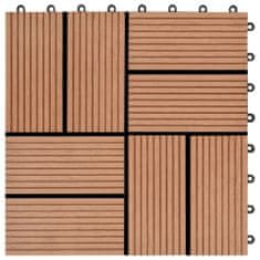 Vidaxl Talne plošče 11 kosov WPC 30x30 cm 1 m2 rjave