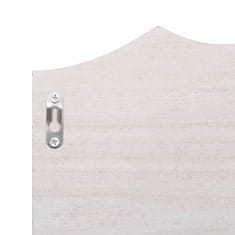 Vidaxl Stenski obešalnik za plašče bel 50x10x23 cm les