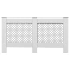 Vidaxl Pokrov za radiator bel 152x19x81,5 cm MDF