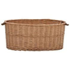 Greatstore Košara za drva z ročaji za prenašanje 78x54x34 cm naravna vrba