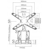 GoGEN TURN L2 stenski nosilec za TV do 140 cm