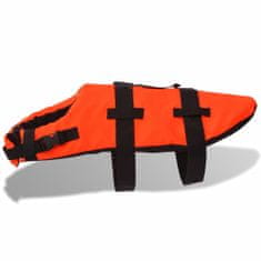 Vidaxl Rešilni jopič za psa velikost M oranžne barve