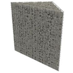 Vidaxl Visoka greda gabion pocinkano jeklo 75x75x50 cm