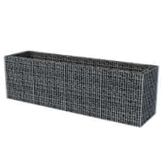 Greatstore Visoka greda gabion jeklo 360x90x100 cm