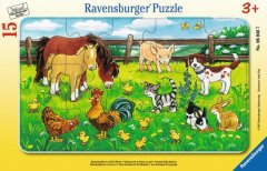 Ravensburger Puzzle Živali na travniku 15 kosov