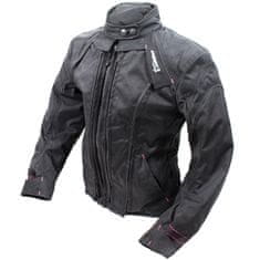 Cappa Racing Ženska tekstilna motoristična jakna STRADA, črna/rožnata M