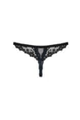 Obsessive Ženske erotične tangice Letica crotchless thong, črna, L/XL