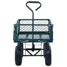 Vidaxl Vrtni ročni voziček zelen 250 kg