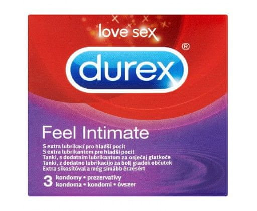 Durex Feel Intimate kondomi, 3 kos