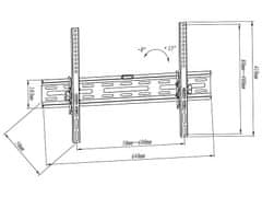 Blow nosilec z naklonom za TV 76-859, do 45 kg, libela, črn