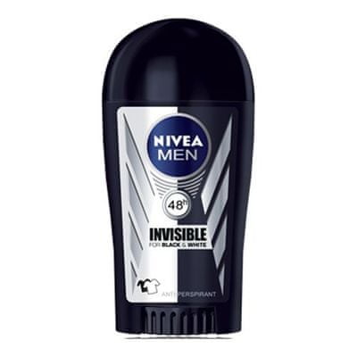 Nivea Men Invisible For Black & White deodorant v stiku, 40 ml