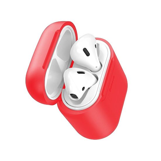 BASEUS AirPods Wireless Charger ovitek za brezžični polnilnik AirPods, rdeč