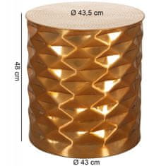 Bruxxi Zložljiva miza Fatos, 48 cm, zlata