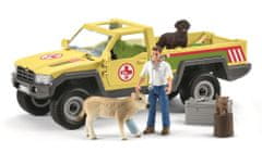 Schleich 42503 reševalno terensko vozilo z veterinarjem