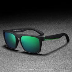 KDEAM Sunbury 14 sončna očala, Black & Green / Green