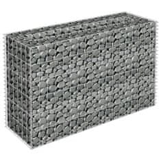 Vidaxl Visoka greda gabion pocinkano jeklo 90x30x60 cm