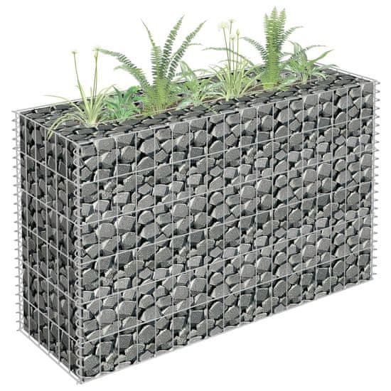 Vidaxl Visoka greda gabion pocinkano jeklo 90x30x60 cm