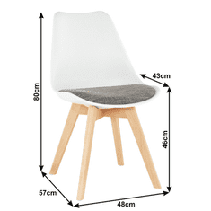 KONDELA stol, bela / različica rjav, DAMARA