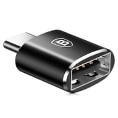 BASEUS adapter USB / USB Type-C OTG, črna