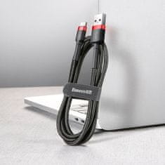 BASEUS Cafule kabel USB / USB-C Quick Charge 3.0 2m, črna/rdeč 