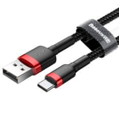 BASEUS Cafule kabel USB / USB Type-C QC 3.0 1m, črna/rdeč