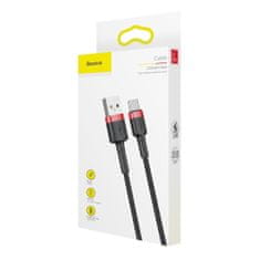 BASEUS Cafule kabel USB / USB Type-C QC 3.0 1m, črna/rdeč