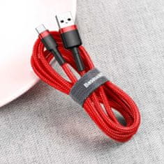 BASEUS Cafule kabel USB / USB Type-C QC 3.0 2m, rdeč