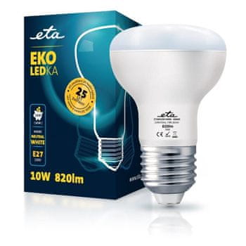  ETA LED žarnica R63, E27, 10 W, nevtralno bela 