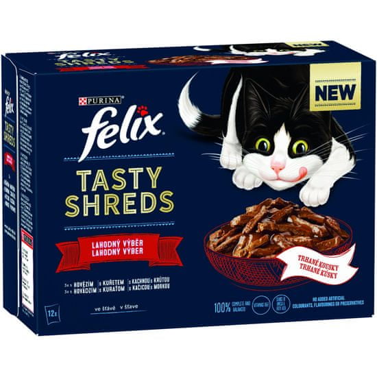 Felix Tasty Shreds okusen izbor v soku, 6x (12 x 80 g)