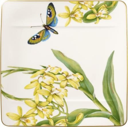 Villeroy & Boch solatni krožnik, 23x23 cm, cvetlični motiv