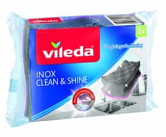 Vileda PurActive Inox Clean & Shine čistilec posode, 2 kos